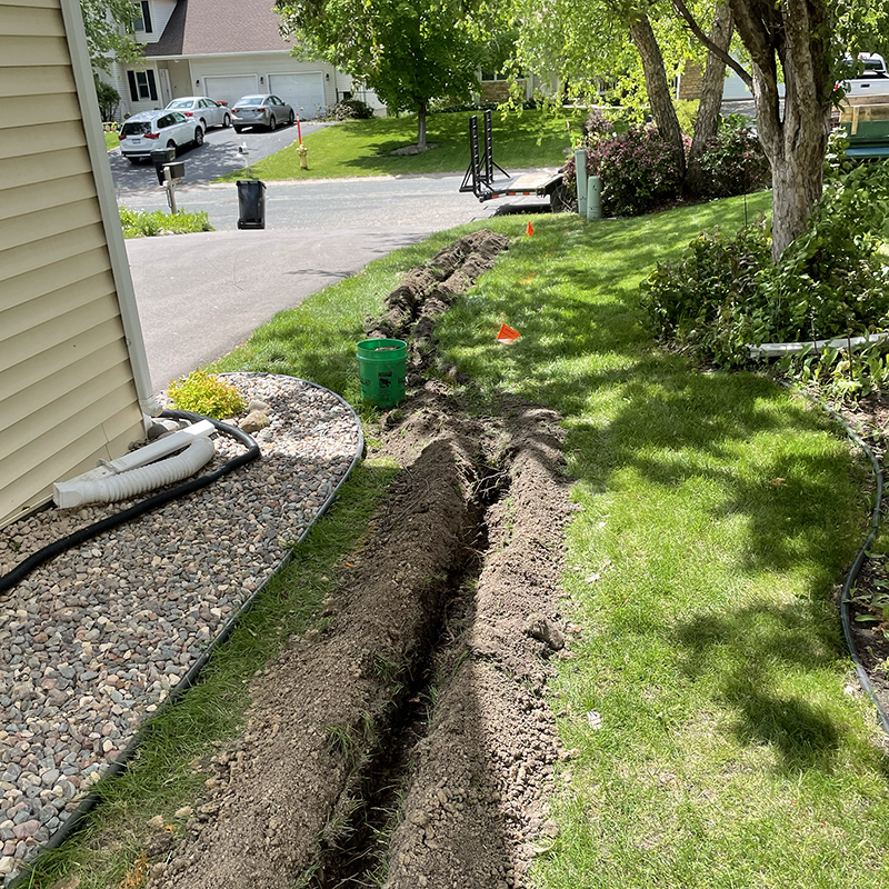 Lawn-Maintenance-4 Irrigation ditch dug by Signature Landscapes