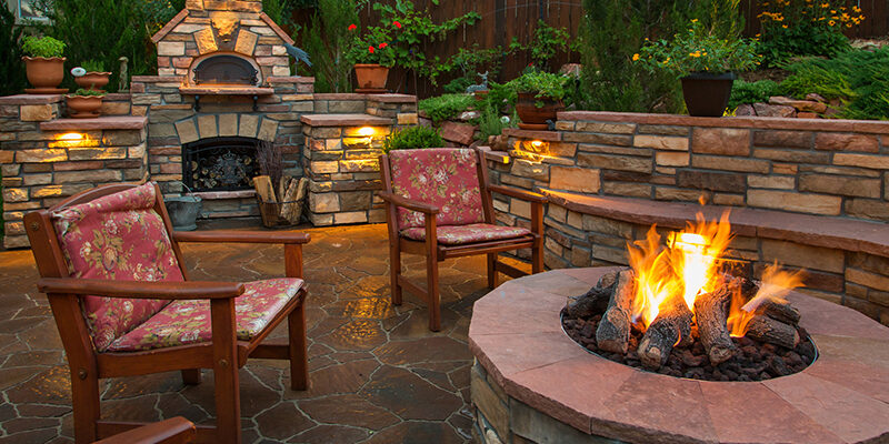 Firepits-Patio-Hardscape-Design Create a beautiful outdoor space with a firepit and patio space.